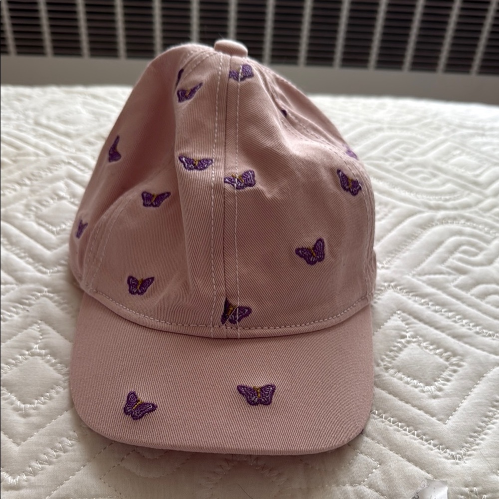 Pink Butterfly Kids Cap